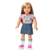 Truly Me™ 18-inch Doll #100 with straight layered blonde hair R7