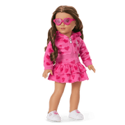 Pink Hearts Hoodie Dress for 18-inch Dolls C0
