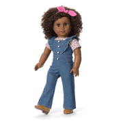 Western Flowers Denim Jumpsuit for 18-inch Dolls M4
