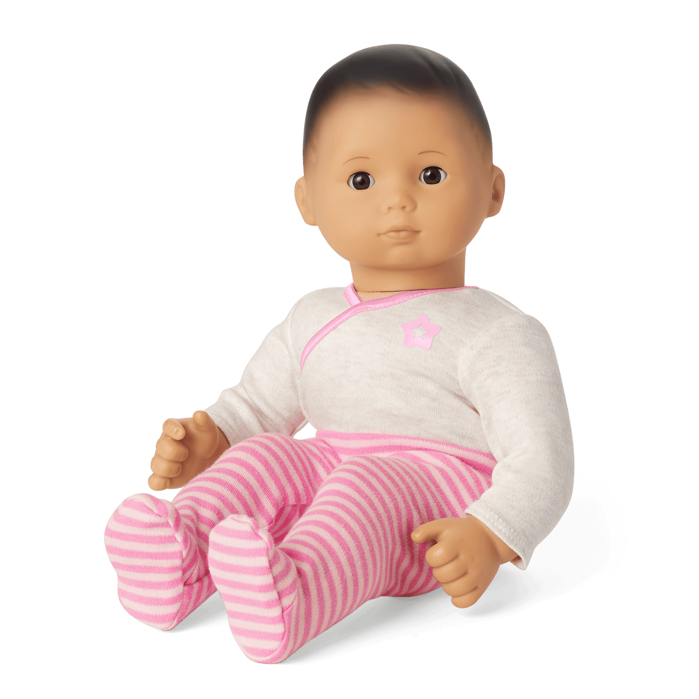 Bitty Baby® Doll #4 with black hair in Pretty Pink N1