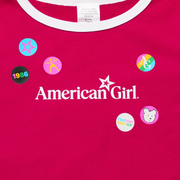Matching AG™ Grin Pins Ringer Tee Set for Girls & 18-inch Dolls X3