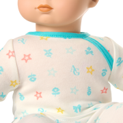 Bitty Baby® Doll #2 with brown hair in Pastel Blue C1