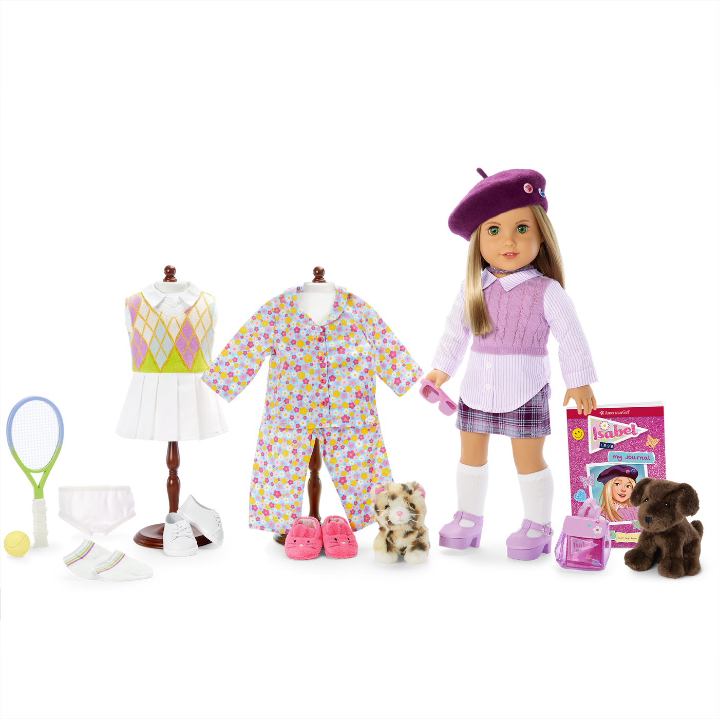 ’90s Twins Isabel’s™ Tennis Gift Set (Historical Characters) B0