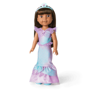2-in-1 Sparkly Mermaid Outfit for WellieWishers™ Dolls X8