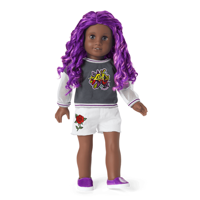 Truly Me™ 18-inch Doll #91 with curly purple hair B7