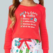 Holiday Wish List PJs for Little Girls Z5