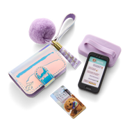 Purple Pom Phone & Accessories for 18-inch Dolls C8