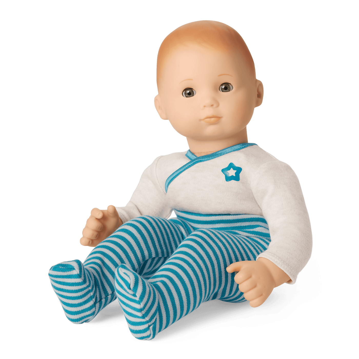 Bitty Baby® Doll #6 with red hair in Soft Blue U2