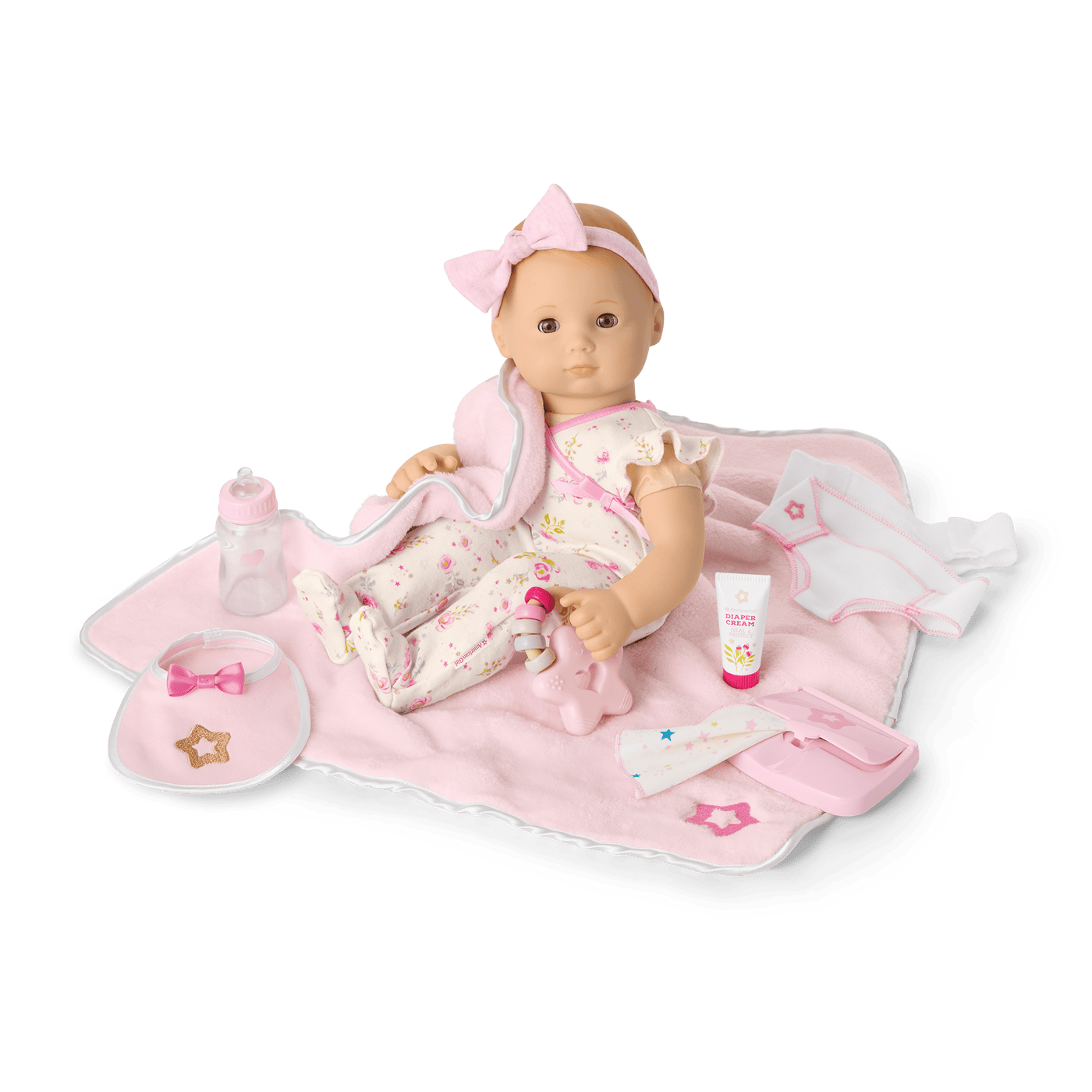 Bitty Baby® Doll #6 with red hair Care & Play Set I3