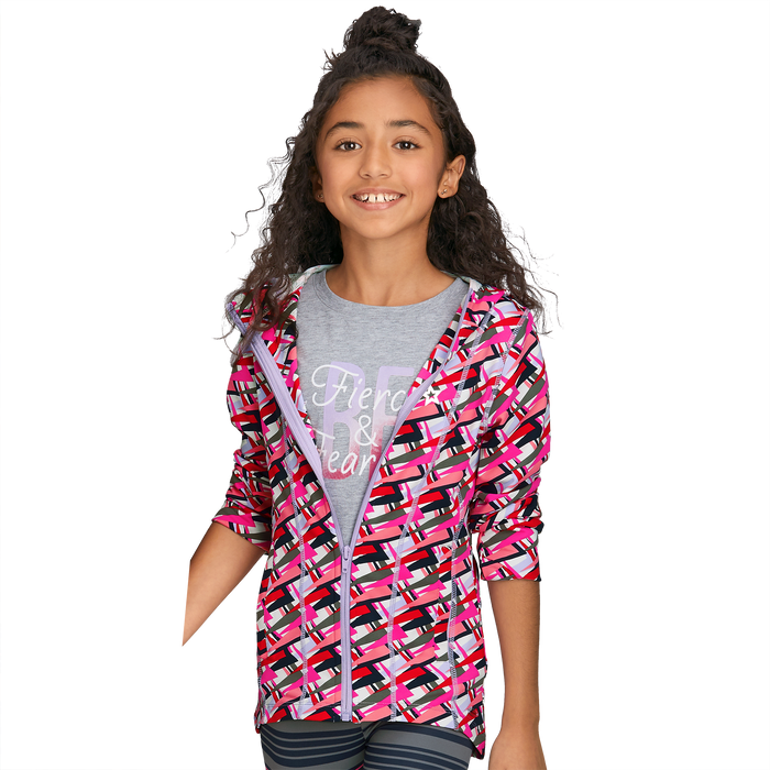 Feeling Fierce Print Jacket for Girls U8