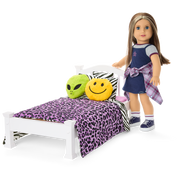 Nicki’s™ Bed & Animal-Print Bedding Set for 18-inch Dolls (Historical Characters) B2