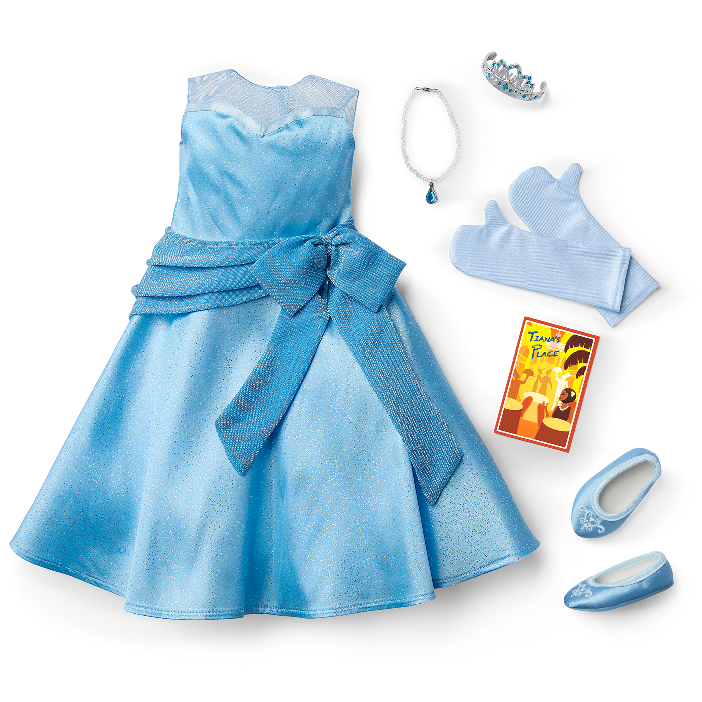 American Girl® Disney Princess Tiana Evening Star Dress & Accessories for 18-inch Dolls Z6