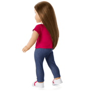 Matching AG™ Grin Pins Ringer Tee Set for Girls & 18-inch Dolls X3