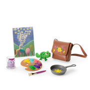 American Girl® Disney Princess Rapunzel Painting Accessories & Pascal for 18-inch Dolls O8