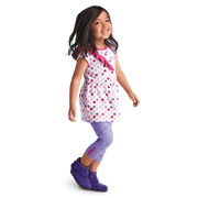 Playful Floral Leggings for Little Girls J2