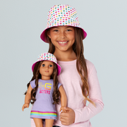 AG™ Star Bucket Hat Set for Girls & Dolls P0