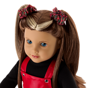 Nicki’s™ Red Vinyl Jumper Outfit for 18-inch Dolls (Historical Characters) W1