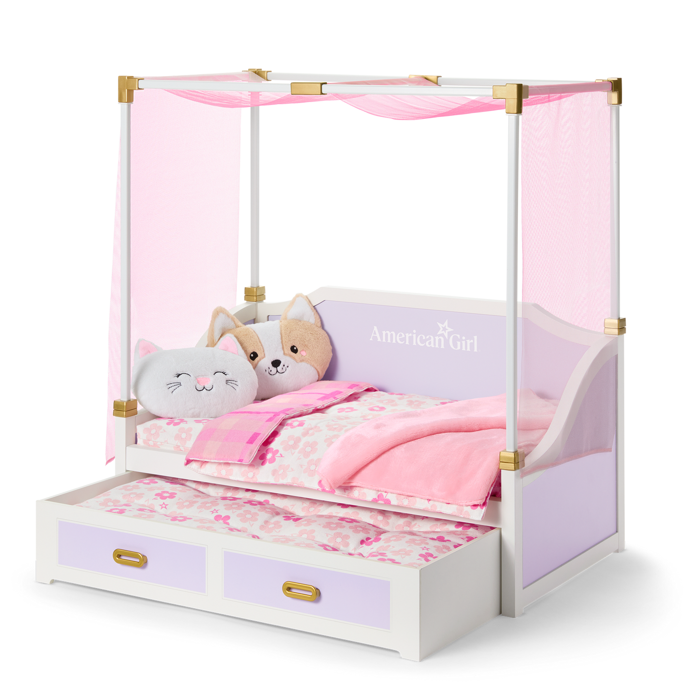 All Set for Sleepovers Canopy Bed for 18-inch Dolls L7
