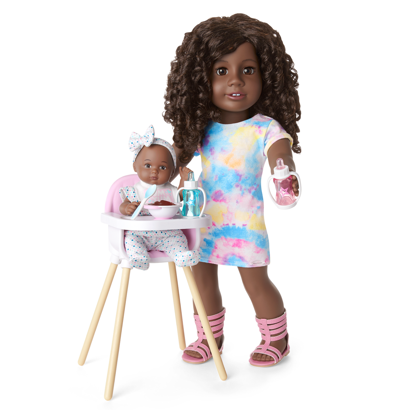 Little Bitty Baby™ Layette & High Chair Set for 7.75-inch Dolls T6