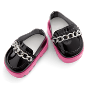 Fuchsia Flair Platform Loafers for 18-inch Dolls P0