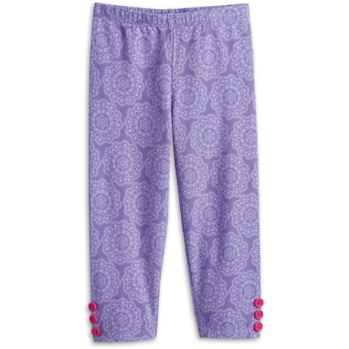 Playful Floral Leggings for Little Girls J2