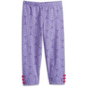 Playful Floral Leggings for Little Girls J2