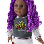 Truly Me™ 18-inch Doll #91 with curly purple hair B7