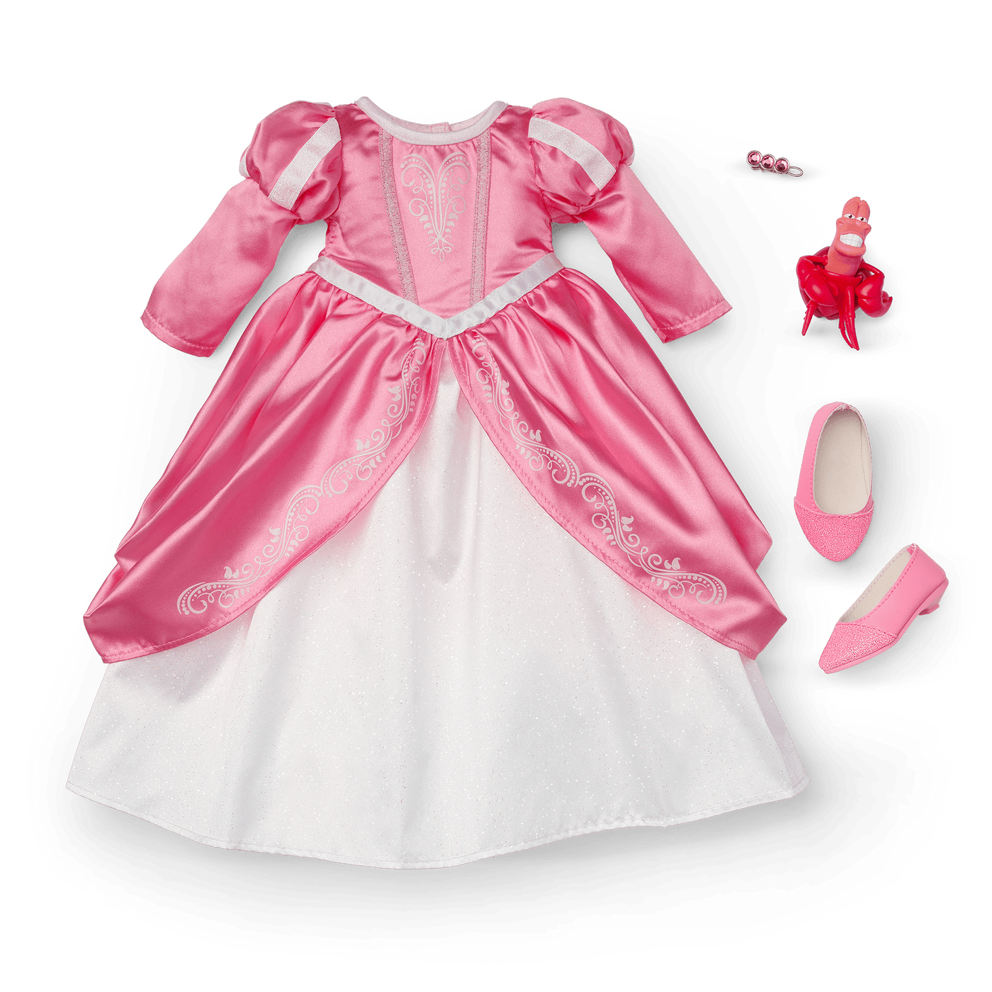 American Girl® Disney Princess Ariel Castle Ball Gown, Sebastian & Accessories for 18-inch Dolls K6