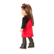 Nicki’s™ Red Vinyl Jumper Outfit for 18-inch Dolls (Historical Characters) W1