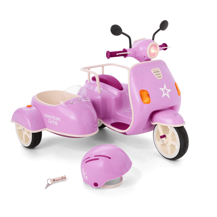 Hit the Road Scooter & Sidecar for 18-inch Dolls O0