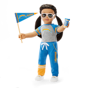 American Girl® x NFL Los Angeles Chargers Fan Outfit & Accessories for 18-inch Dolls S9