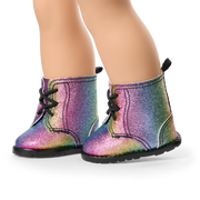 Glittery Rainbow Boots for 18-inch Dolls J6