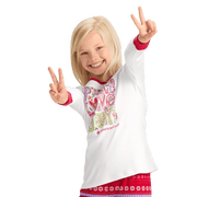 Peace, Love & Joy PJ Top for Girls H9