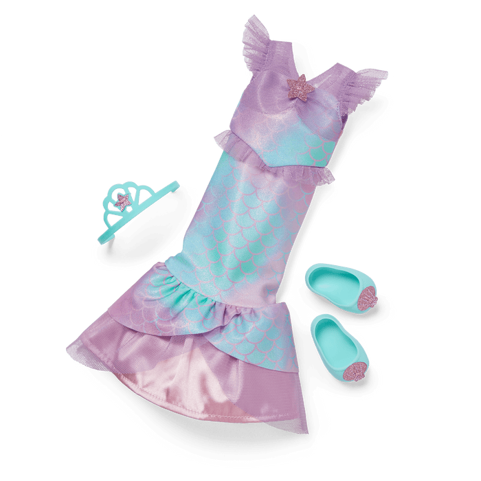 2-in-1 Sparkly Mermaid Outfit for WellieWishers™ Dolls X8