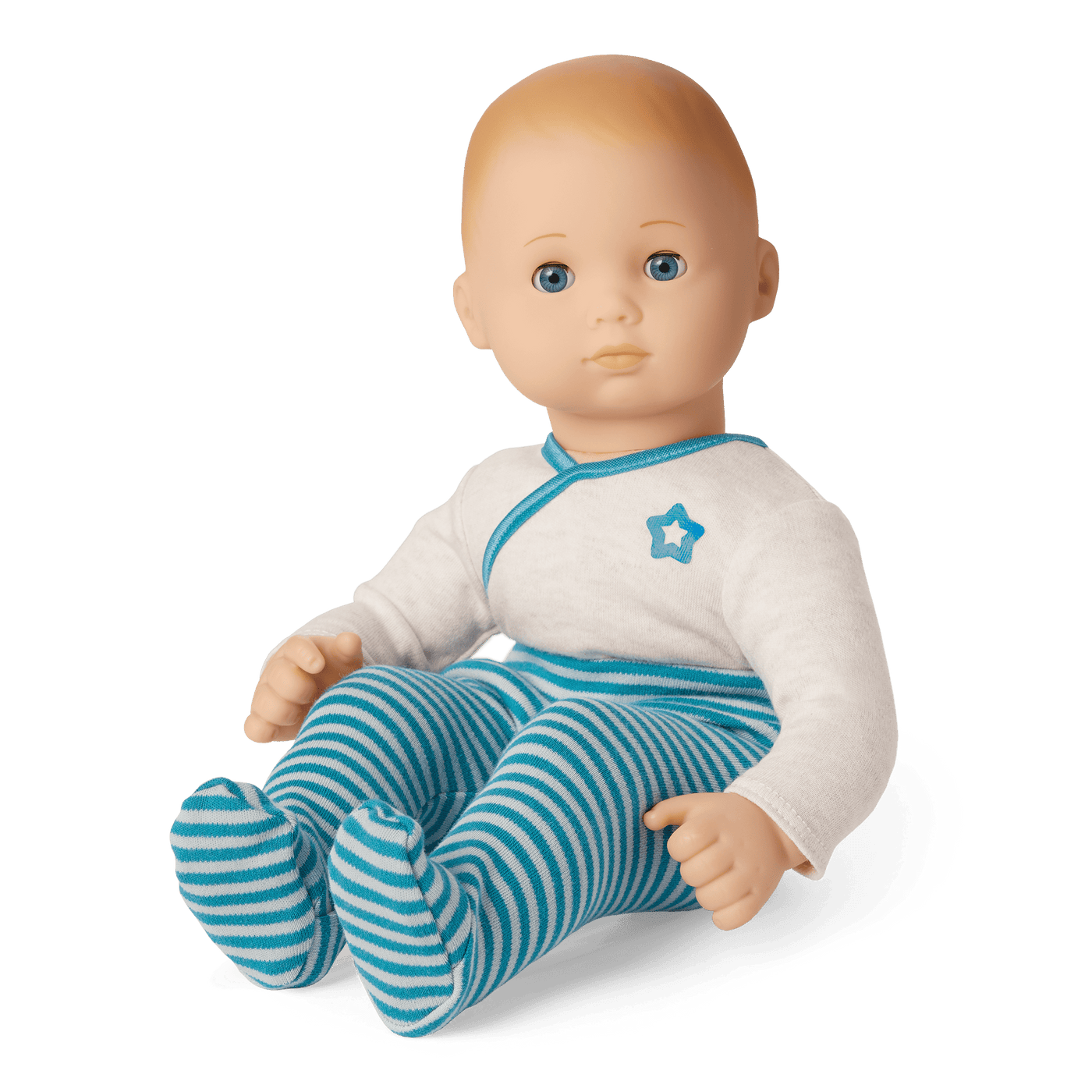 Bitty Baby® Doll #3 with blonde hair in Soft Blue R2