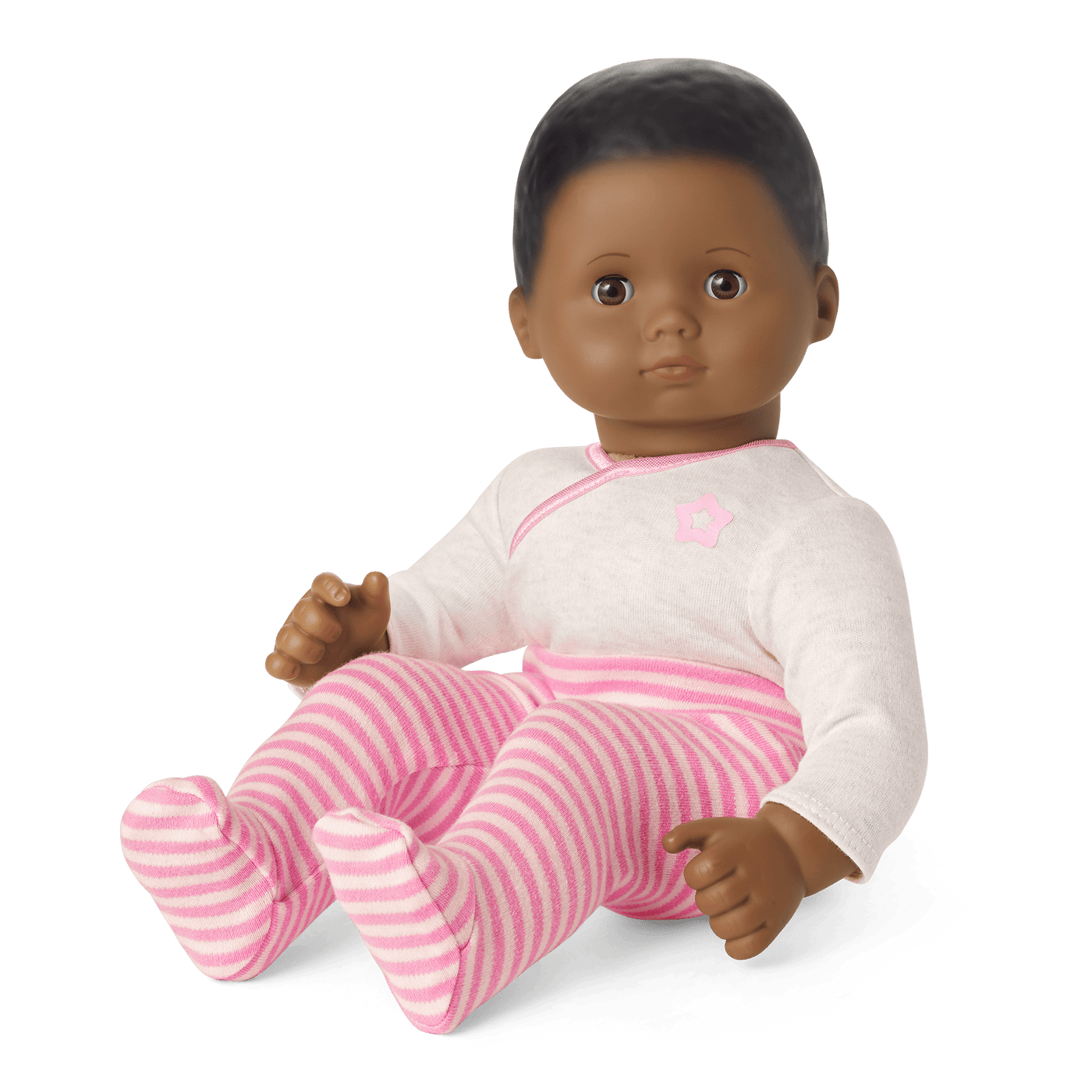 Bitty Baby® Doll #1 with black hair in Pretty Pink S9
