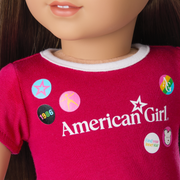 Matching AG™ Grin Pins Ringer Tee Set for Girls & 18-inch Dolls F8