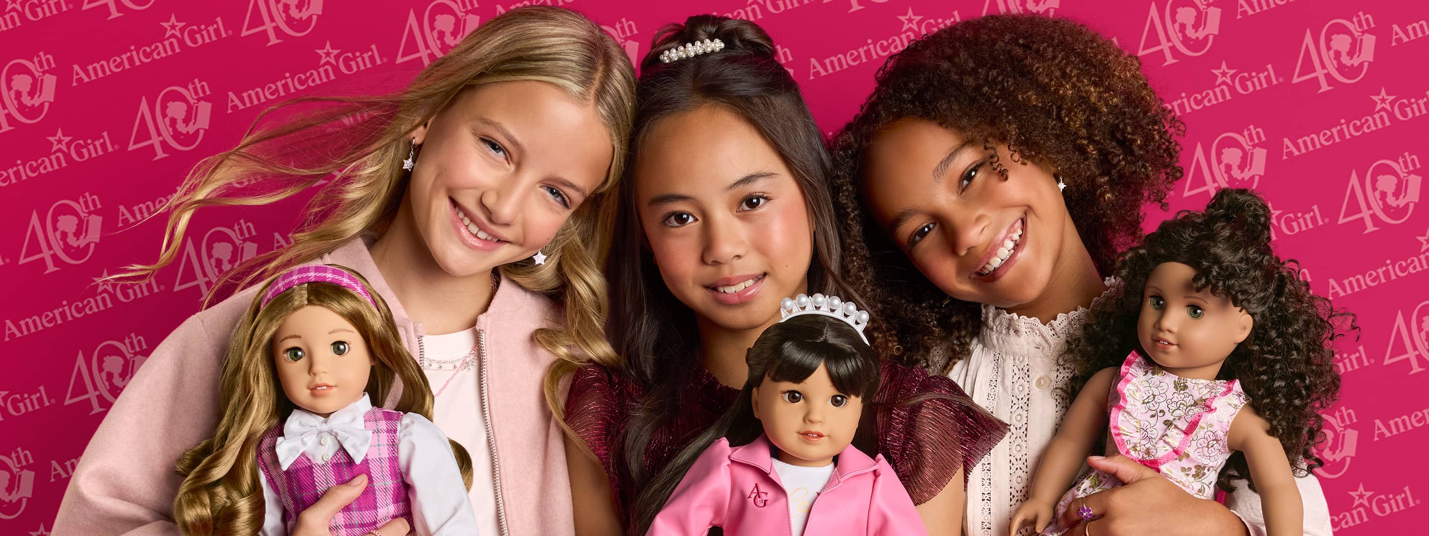 American Girl dolls and friends